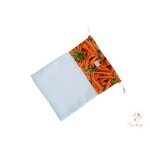Reusable product bags with carrots pattern