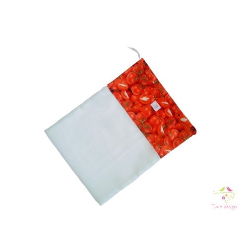 Reusable product bags with tomatoes pattern