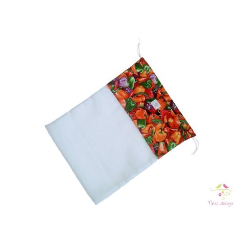 Reusable product bags with peppers pattern