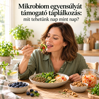Mikrobiom egyensúlyát támogató táplálkozás